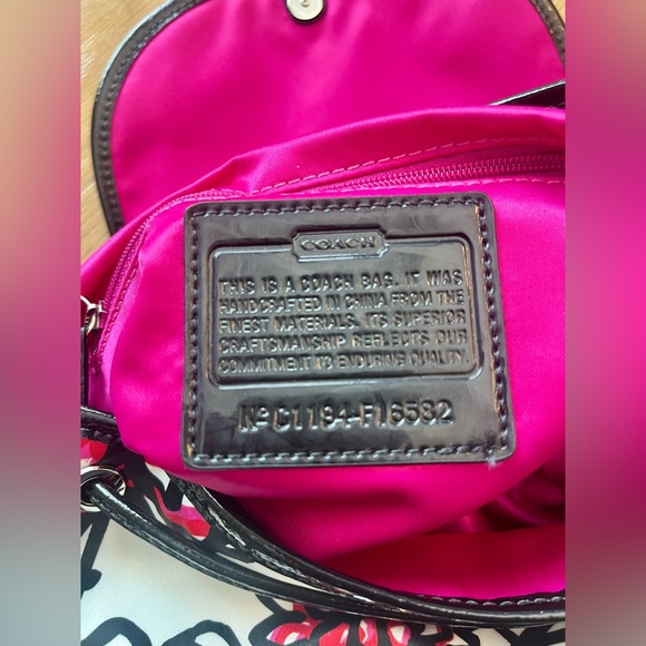 COACH White, Red, and Black Daisy Floral Backpack and COACH Dust Bag - Picture 5 of 7